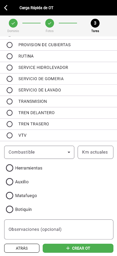 Paso 3 - Confirmar tareas